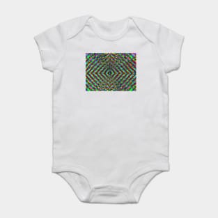 Frilly Watercolor Rainbow Fractal Baby Bodysuit